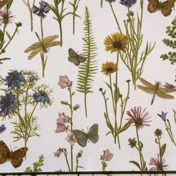 Wildflower Garden Botanical Floral Butterfly Dragonfly Note Cards NWT 14ct - Picture 14 of 15